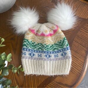 GAP Toddler Knit Beanie with Pom-Poms